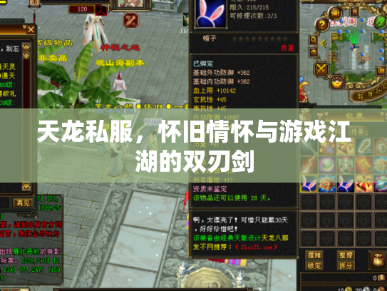 天龙私服，怀旧情怀与游戏江湖的双刃剑