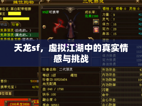 天龙sf，虚拟江湖中的真实情感与挑战