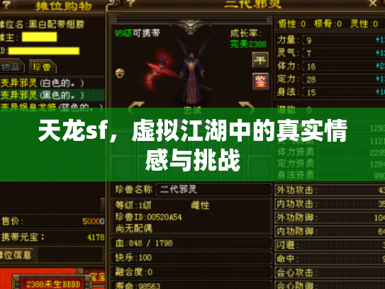 天龙sf，虚拟江湖中的真实情感与挑战
