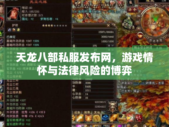 天龙八部私服发布网，游戏情怀与法律风险的博弈