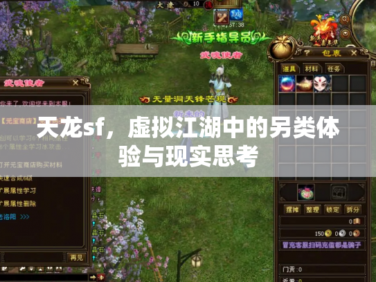 天龙sf，虚拟江湖中的另类体验与现实思考