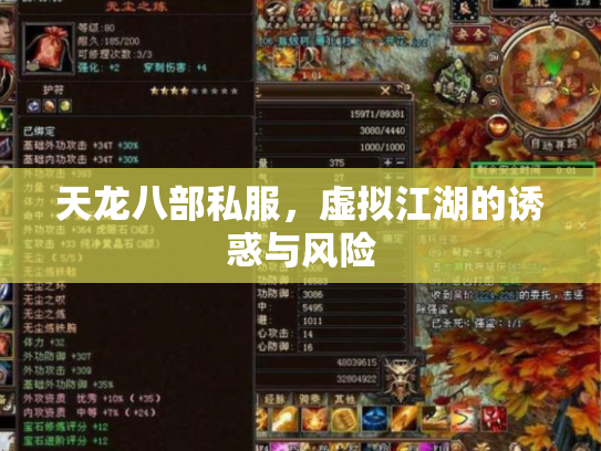 天龙八部私服，虚拟江湖的诱惑与风险