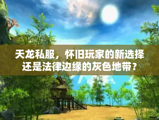 天龙私服，怀旧玩家的新选择还是法律边缘的灰色地带？