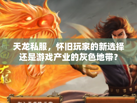天龙私服，怀旧玩家的新选择还是游戏产业的灰色地带？