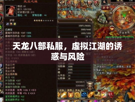 天龙八部私服，虚拟江湖的诱惑与风险
