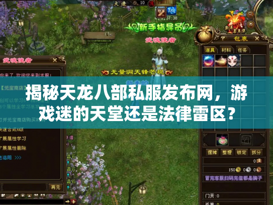 揭秘天龙八部私服发布网，游戏迷的天堂还是法律雷区？