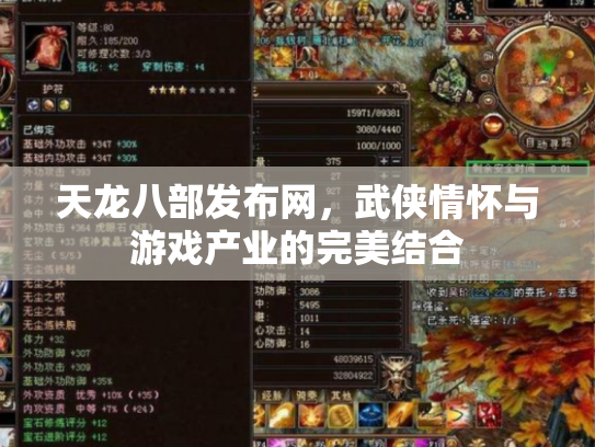 天龙八部发布网，武侠情怀与游戏产业的完美结合