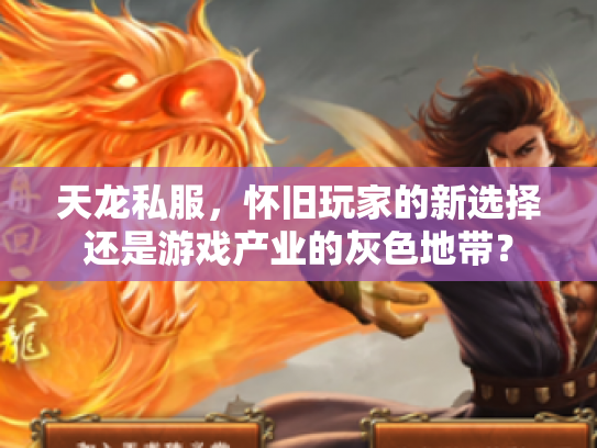 天龙私服，怀旧玩家的新选择还是游戏产业的灰色地带？