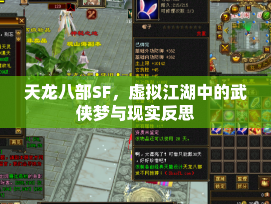 天龙八部SF，虚拟江湖中的武侠梦与现实反思
