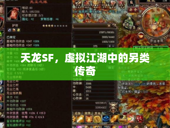 天龙SF，虚拟江湖中的另类传奇