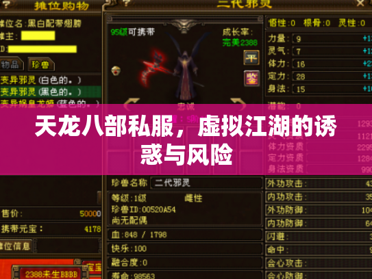 天龙八部私服，虚拟江湖的诱惑与风险