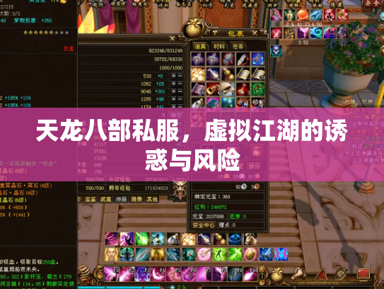 天龙八部私服，虚拟江湖的诱惑与风险