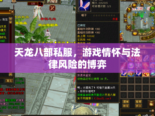 天龙八部私服，游戏情怀与法律风险的博弈