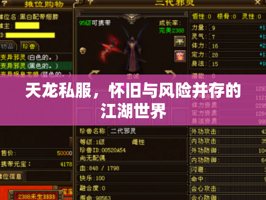 天龙私服，怀旧与风险并存的江湖世界