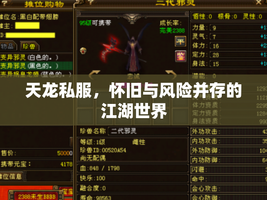 天龙私服，怀旧与风险并存的江湖世界