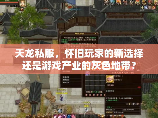 天龙私服，怀旧玩家的新选择还是游戏产业的灰色地带？