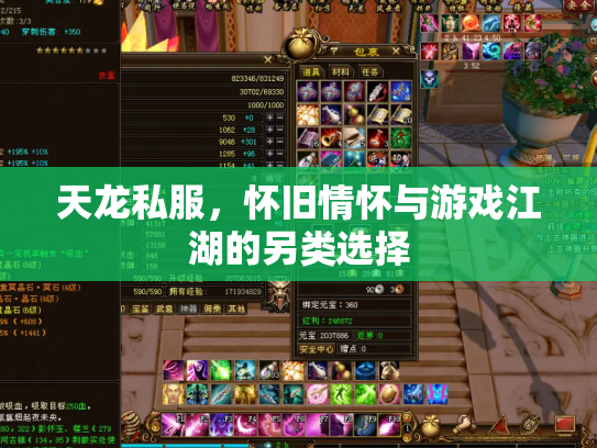 天龙私服，怀旧情怀与游戏江湖的另类选择