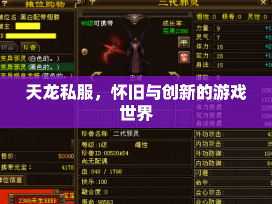 天龙私服，怀旧与创新的游戏世界