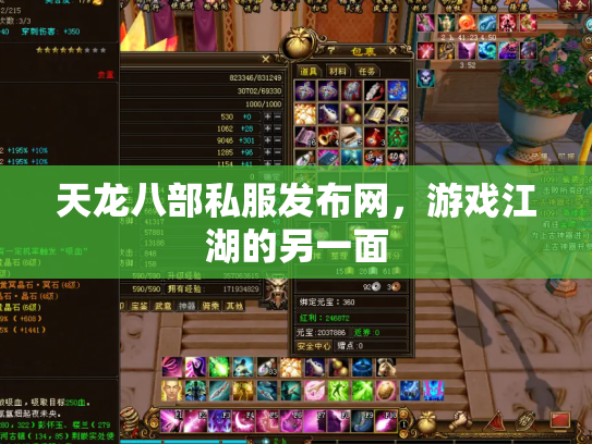 天龙八部私服发布网，游戏江湖的另一面