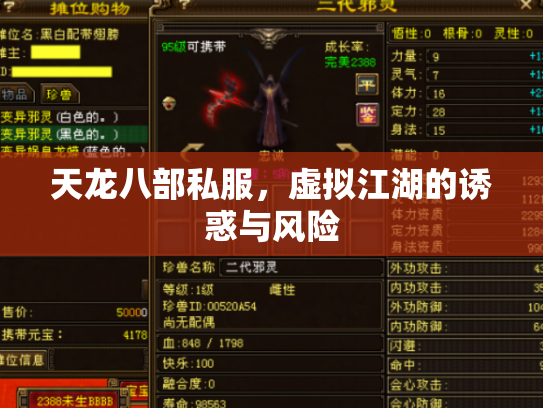 天龙八部私服，虚拟江湖的诱惑与风险