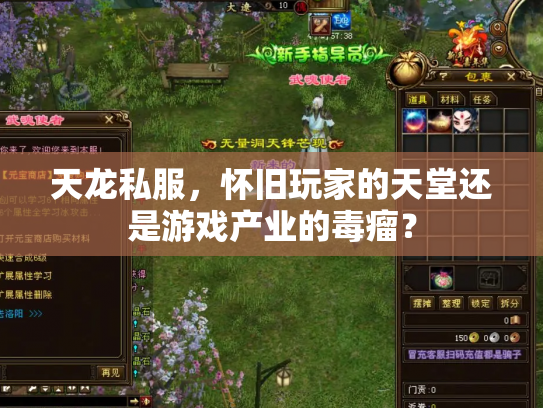 天龙私服，怀旧玩家的天堂还是游戏产业的毒瘤？