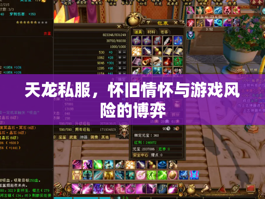天龙私服，怀旧情怀与游戏风险的博弈