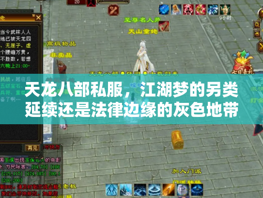 天龙八部私服，江湖梦的另类延续还是法律边缘的灰色地带？