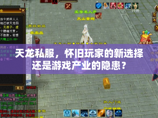 天龙私服，怀旧玩家的新选择还是游戏产业的隐患？