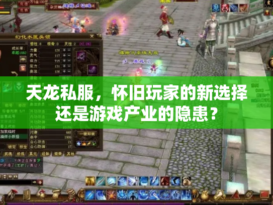 天龙私服，怀旧玩家的新选择还是游戏产业的隐患？
