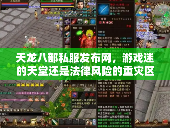 天龙八部私服发布网，游戏迷的天堂还是法律风险的重灾区？