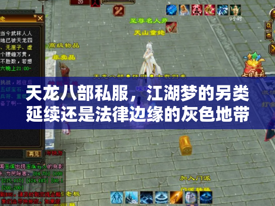 天龙八部私服，江湖梦的另类延续还是法律边缘的灰色地带？