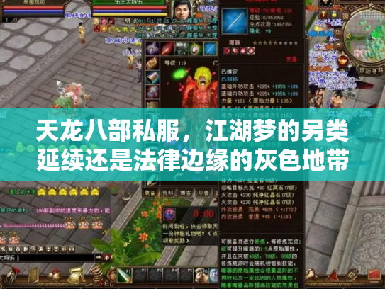 天龙八部私服，江湖梦的另类延续还是法律边缘的灰色地带？