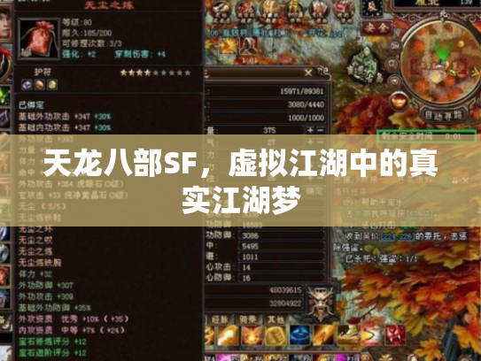 天龙八部SF，虚拟江湖中的真实江湖梦