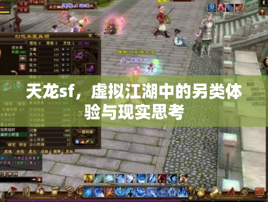 天龙sf，虚拟江湖中的另类体验与现实思考