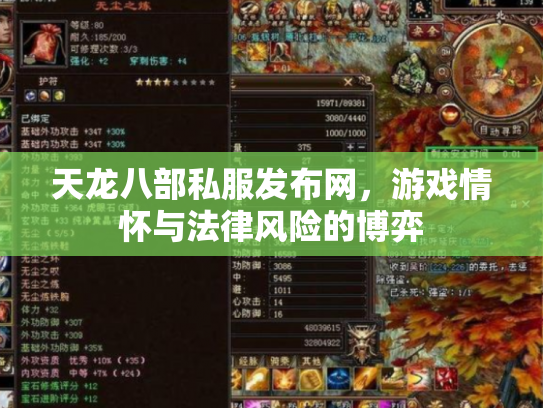 天龙八部私服发布网，游戏情怀与法律风险的博弈