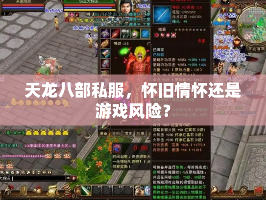 天龙八部私服，怀旧情怀还是游戏风险？