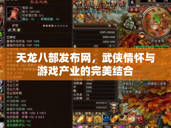 天龙八部发布网，武侠情怀与游戏产业的完美结合