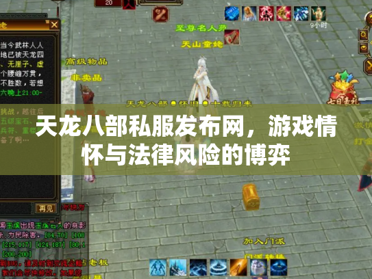 天龙八部私服发布网，游戏情怀与法律风险的博弈
