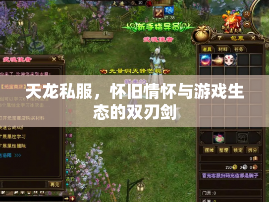 天龙私服，怀旧情怀与游戏生态的双刃剑