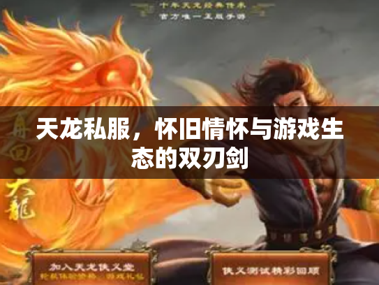 天龙私服，怀旧情怀与游戏生态的双刃剑