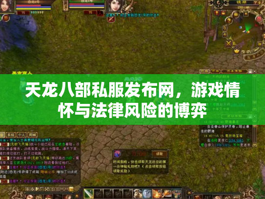 天龙八部私服发布网，游戏情怀与法律风险的博弈