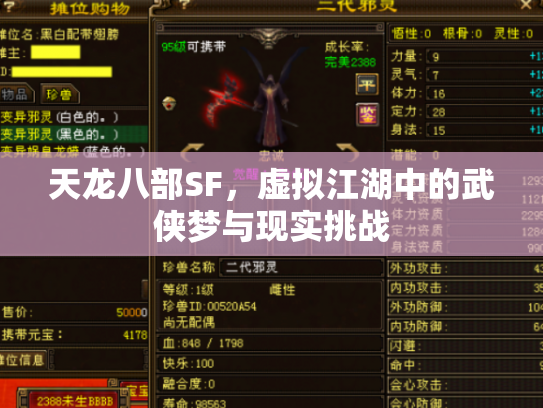 天龙八部SF，虚拟江湖中的武侠梦与现实挑战