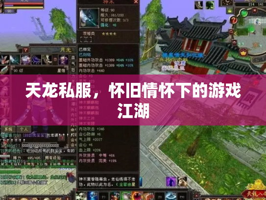 天龙私服，怀旧情怀下的游戏江湖