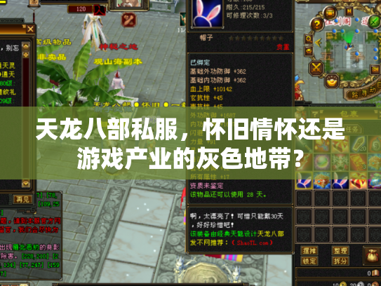 天龙八部私服，怀旧情怀还是游戏产业的灰色地带？