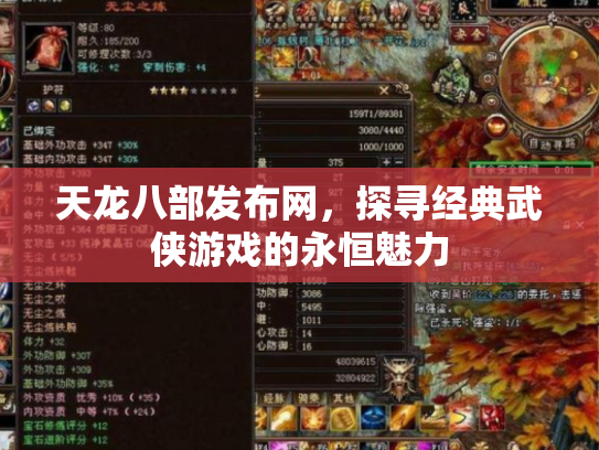 天龙八部发布网，探寻经典武侠游戏的永恒魅力