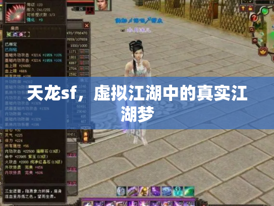 天龙sf，虚拟江湖中的真实江湖梦