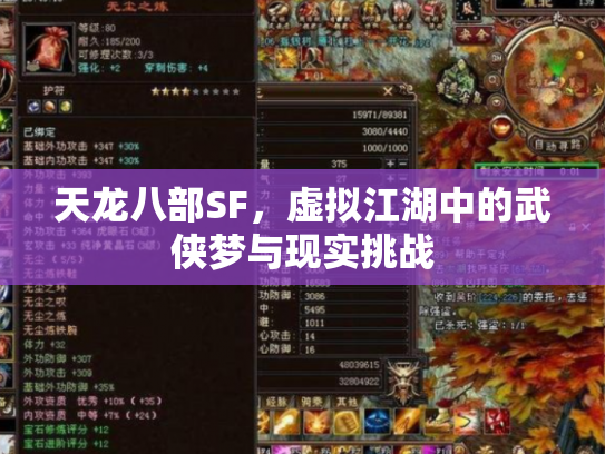 天龙八部SF，虚拟江湖中的武侠梦与现实挑战