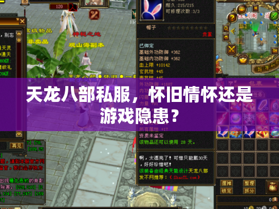 天龙八部私服，怀旧情怀还是游戏隐患？