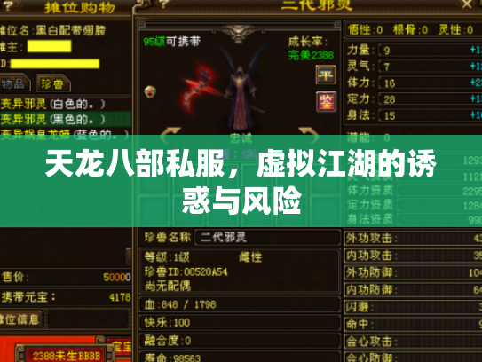 天龙八部私服，虚拟江湖的诱惑与风险