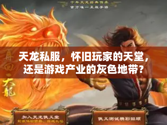 天龙私服，怀旧玩家的天堂，还是游戏产业的灰色地带？